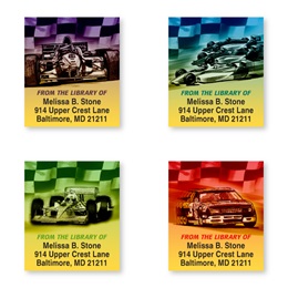 Race Car Bookplate Assortment