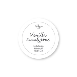 Personalized Black & White Greenery Sheeted Product Labels