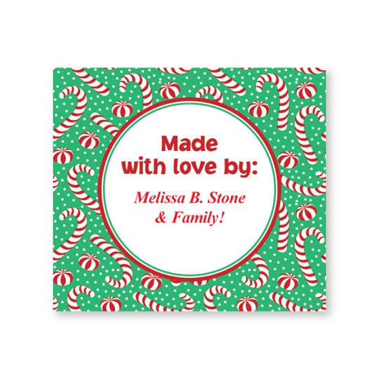Candy Canes Personalized Goodie Labels Current Labels
