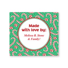 Candy Canes Personalized Goodie Labels