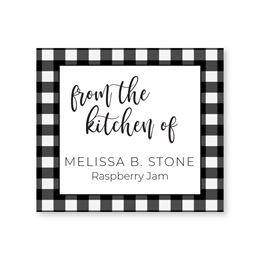 Farmhouse Buffalo Plaid Personalized Canning Labels