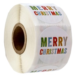 Multicolor Merry Christmas Stickers