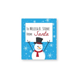 Santa Snowman Sheeted Gift Tag Labels