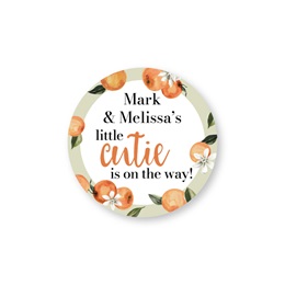 Little Cutie Round Baby Favor Sheeted Labels