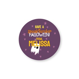 Purple Halloween Party Favor Sheeted Round Labels