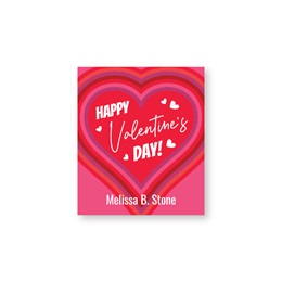 Red & Pink Heart Valentine's Day Sheeted Gift Tag Labels