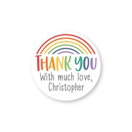 Personalized Rainbow Thank You Sheeted Labels