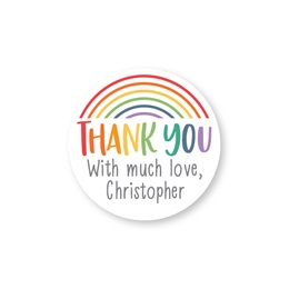 Personalized Rainbow Thank You Sheeted Labels