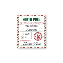 Personalized Santa Holiday Tag Labels