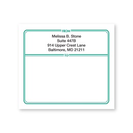 Green Border Personalized Shipping Labels