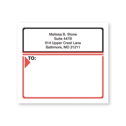 Red And Black Border Personalized Shipping Labels