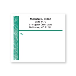 Green Marble Personalized Shipping Labels