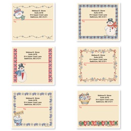 Snowman Personalized Shipping Labels