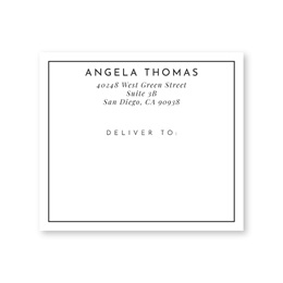 Modern Border Personalized Shipping Labels