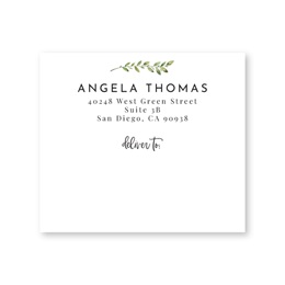Greenery Personalized Shipping Labels