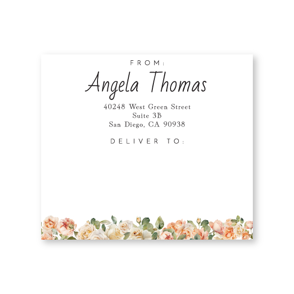 Personalized Address Labels – Pink Rose Design (AC 730) – Premium Labels