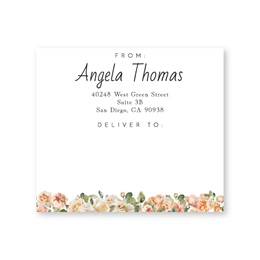 Pink Floral Personalized Shipping Labels