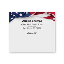 American Flag Personalized Shipping Labels