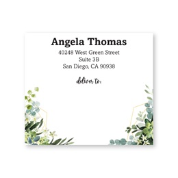 Botanical Personalized Shipping Labels