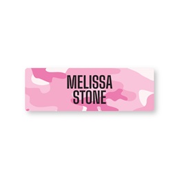 Personalized Pink Camouflage Large Rectangle Water Resistant Name Labels
