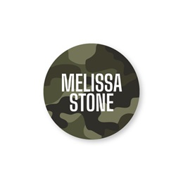 Personalized Camouflage Round Water Resistant Name Labels