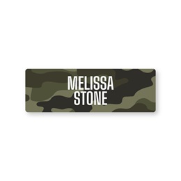 Personalized Camouflage Large Rectangle Water Resistant Name Labels