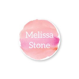 Personalized Pink Watercolor Round Water Resistant Name Labels