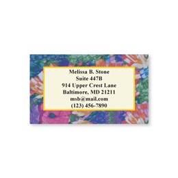 Brushed Floral Single Sided Calling Cards