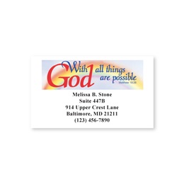 Scripture Single Sided Calling Cards