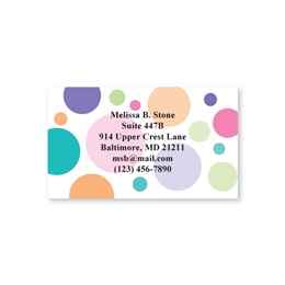 Graphic Dots Single Sided Calling Cards