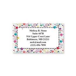 Confetti Single Sided Calling Cards