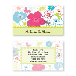 Floral Madness Double Sided Calling Cards