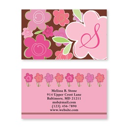 Shades Of Pink Double Sided Calling Cards