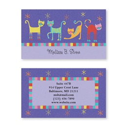 Fun Cats Double Sided Calling Cards