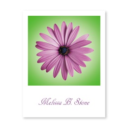 Photo Floral Personalized Note Cards