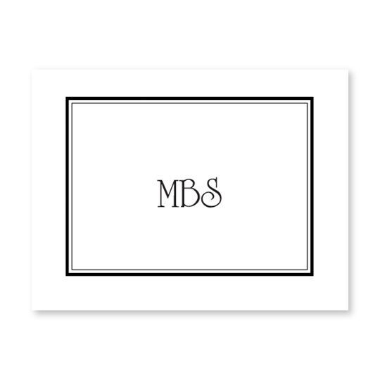 Monogram Note Cards Embossed Gold Initial Letter Party Invitations Thank Yous 