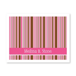 Stripes Personalized Note Cards