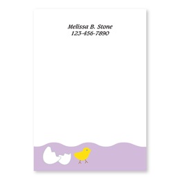 Spring Chick Surprise Personalized 4X6 Post It Notes