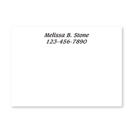 Solid White Personalized 4X3 Post It Notes