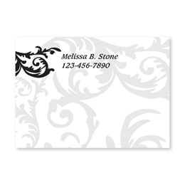 Flirty Swirl Personalized 4X3 Post It Notes