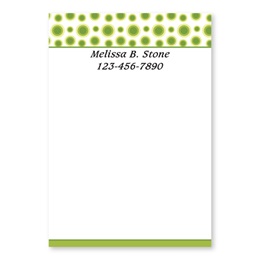 Luxurious Lime Personalized 4X6 Post It Notes