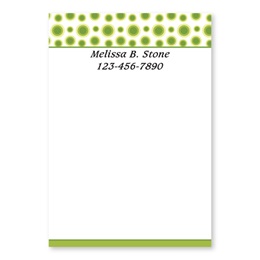Luxurious Lime Personalized 4X6 Post It Notes