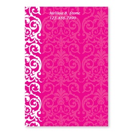 Elegant Pink Lace Personalized 4X6 Post It Notes
