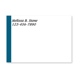 Blue Border Personalized 4X3 Post It Notes
