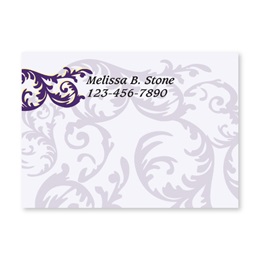 Flirty Purple Swirl Personalized 4X3 Post It Notes