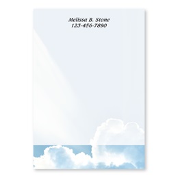Clouds Personalized 4X6 Post It Notes