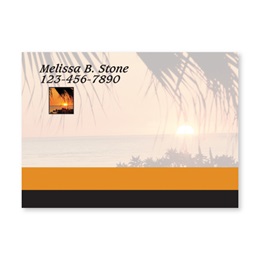 Sunset And Palm Trees Personalized 4X3 Post It Notes