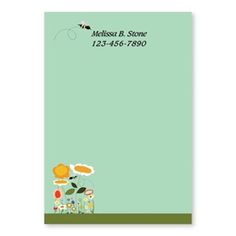 Bumble Bee Garden Personalized 4X6 Post It Notes