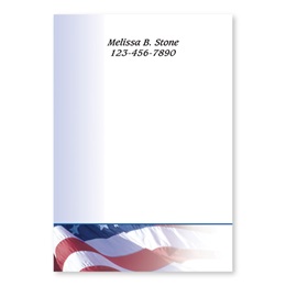 Flag Personalized 4X6 Post It Notes