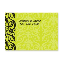 Elegant Lime Lace Personalized 4X3 Post It Notes